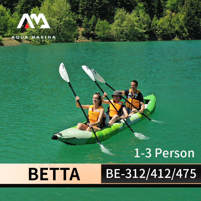 Inflatable Kayak 3 Person - AQUA MARINA BETTA Caiaque Inflável, Barco
