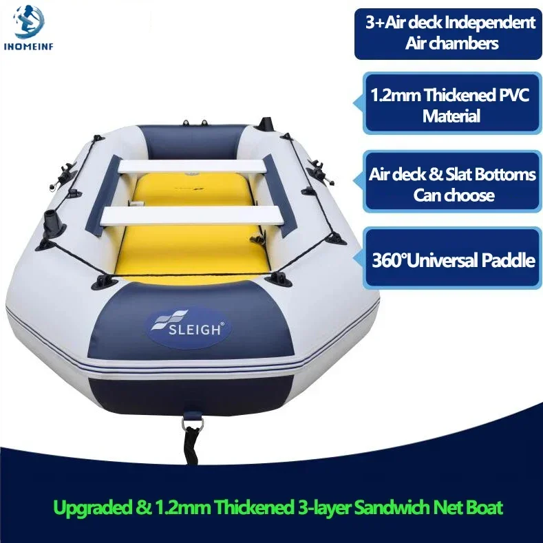 Inflatable Boat 4 Person - Barco de pesca em PVC de