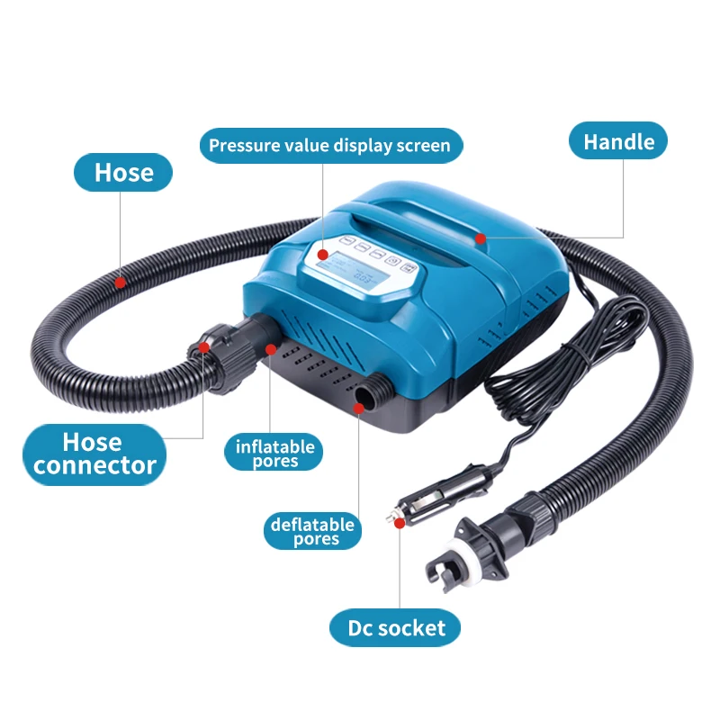 Bomba Elétrica Portátil 12V 20 - Paddle Board Electric Pump 20Psi avaliação e preço