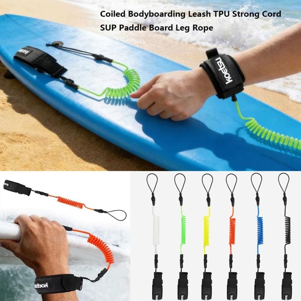 Nova Corda Elástica Extensível - Paddle Board Leash Coiled avaliação e preço