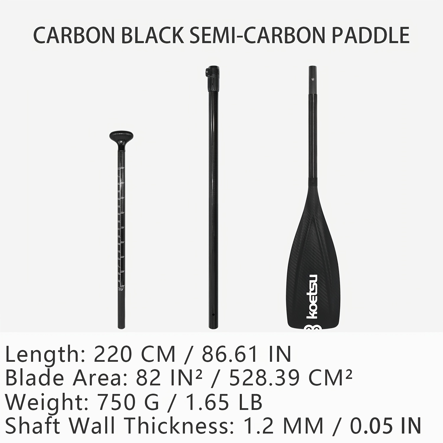 Remo de Fibra de Carbono KOETS - Sup Paddle Carbon Fiber avaliação e preço