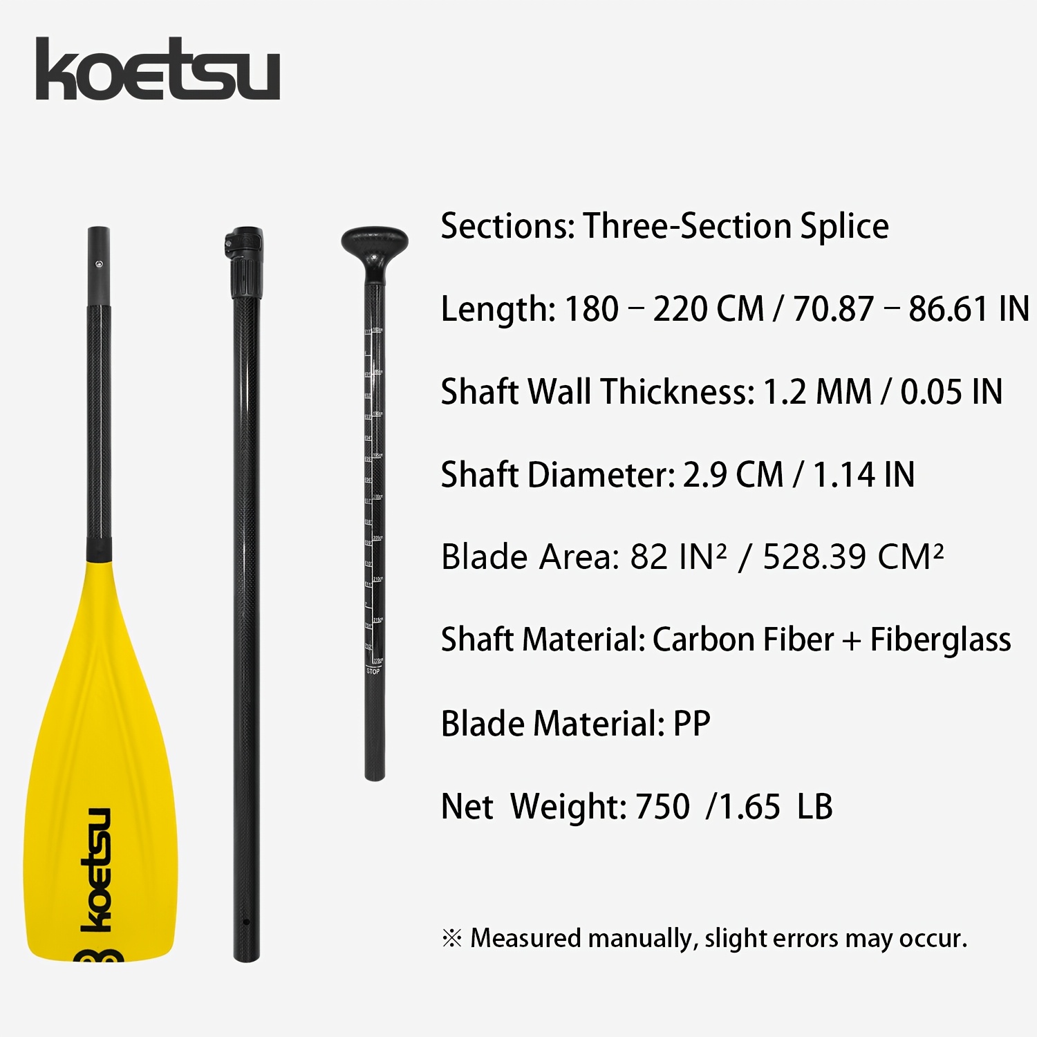 Remo de Fibra de Carbono KOETS - Sup Paddle Carbon Fiber avaliação e preço