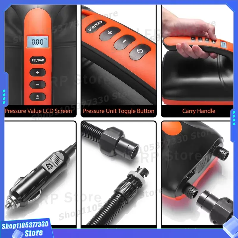 Bomba de Ar Elétrica 20PSI par - Paddle Board Electric Pump 20Psi avaliação e preço